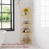 Crofy Foldable 4 Tier Corner Shelf, Metal Corner Plant Stand