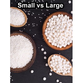 Small Tapioca Boba Pearls Sago Balls from Cassava - Best for Bubble Boba Milk Tea, Tapioca Pudding, Desserts, Soup or Sauce Thickening