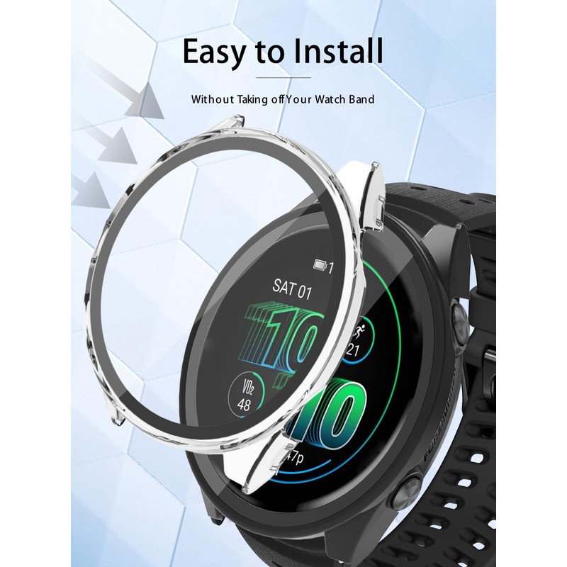 Case for Garmin Forerunner 570 42MM Premium Running Smartwatch,WUNIAK Hard