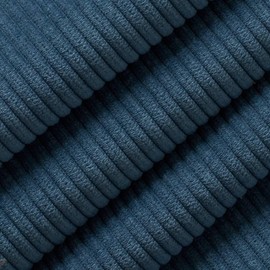 Blue Small Scale Corduroy Chenille Upholstery Fabric by The Yard - SKU: Cosmo Cornflower