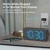 uscce Wooden Digital Alarm Clocks for Bedrooms: Dimmable Dual Alarm