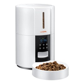 Wopet Frank 3L Dispensador De Alimentador Automatico Para Perros y Gatos blanco