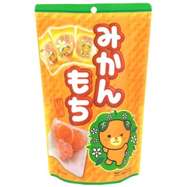 Mochi Mandarin Orange Traditional Japanese Rice Cakes, 130g, Soft Chewy Wagashi Food Sweets Estala