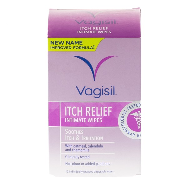 Vagisil Itch Relief Intimate Wipes, 12 Pack