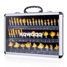 KOWOOD Router Bits Set of 40 Pieces, 1/2 Inch Shank, 40A Expert Router Bit Kit.
