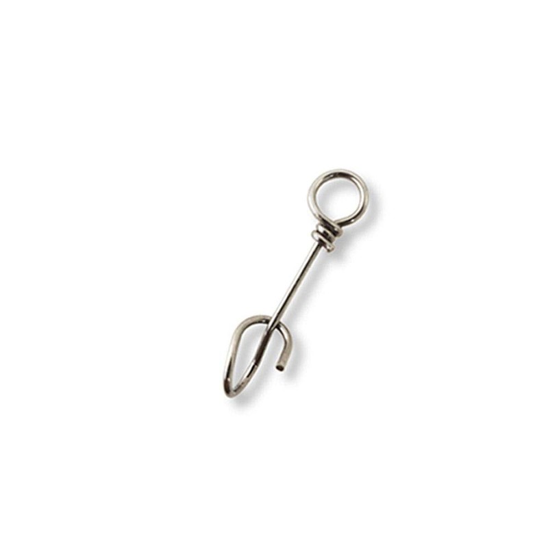 Mustad Fastach Clip/Snap Fishing Terminal Tackle in Black –Size 4