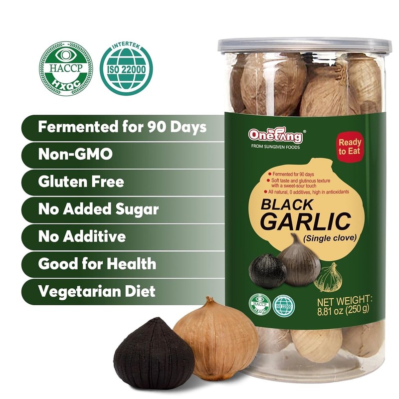 ONETANG Black Garlic 8.82 Oz (250g.), Whole Black Garlic Fermented
