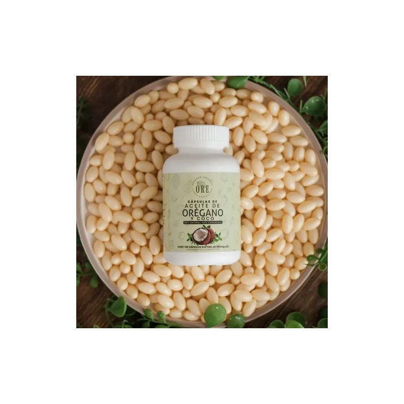 Aceite De Orégano Y Aceite De Coco En Capsulas 100