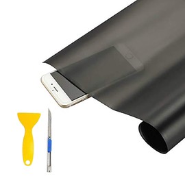 KOMAS 12” X 48” Tint Vinyl Film Sticker Sheet Roll for Car Headlight, Tail Lights, Fog Lights with Squeegee + Cutter (Matt Black)