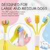 VVHOMIFE Three-Sided Dog Toothbrush, Great Toothbrush for Large and Medium