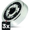 3 Glow Killer Ashtrays for Outdoor Use, Silver, Windproof, Dishwasher