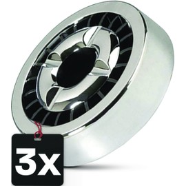 3 Glow Killer Ashtrays for Outdoor Use, Silver, Windproof, Dishwasher Safe, Weatherproof, for Indoor and Outdoor Use