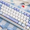 COOMICKEY Blue White PBT Keycaps XOA Keycaps, Custom Keyboard Keycaps