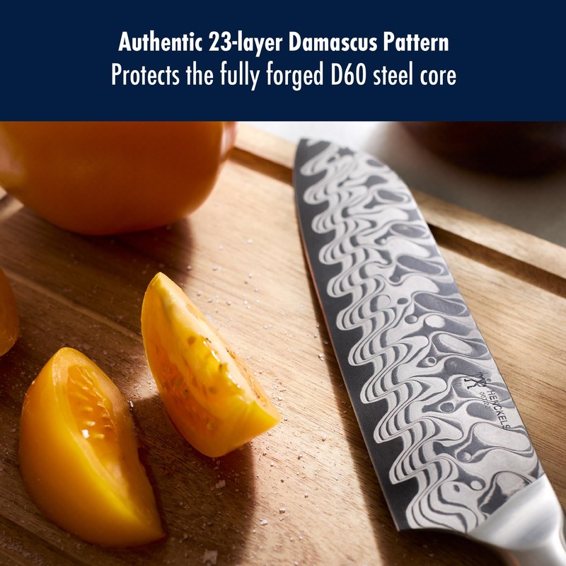 HENCKELS Compass Damascus 7-inch Damascus Santoku Knife