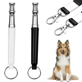 Dog Whistle to Stop Barking Neighbors Dog, 2pcs Dog Whistle to Make Dogs Come to You, Dog Training Whistle Suitable for Dog Training and Recalling Your Dog with 2 Lanyard