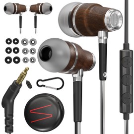 Symphonized Wired Earbuds with Microphone – 90% Noise Cancelling Ear buds with Mic, in Ear Headphones Wire for Computer & Phone, Earphones 3.5 mm Jack