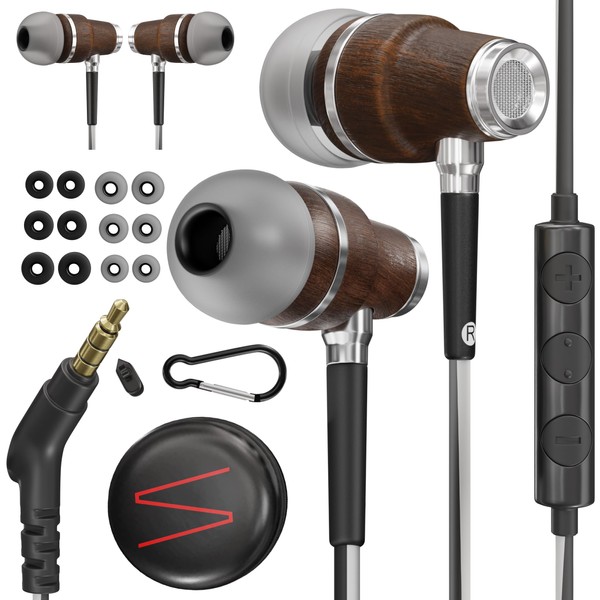 Symphonized Wired Earbuds with Microphone – 90% Noise Cancelling Ear