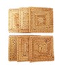 Handmade Square Rattan Drink Coaster-Rustic Style Decor Coaster for Dinning