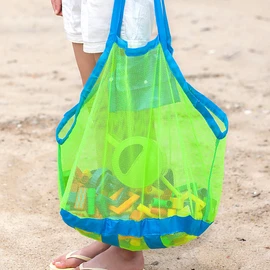 Xplanet Large Mesh Beach Bag, Beach Necessaries Family Beach Toys Shell Bag Toy Storage Bag Stay Away from Sand & Water, Perfect for Holding Toys, Balls, or Other Beach Items