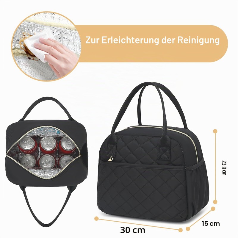 LOIDOU Insulated Lunch Bag, Small Cooler Bag for Office, School,