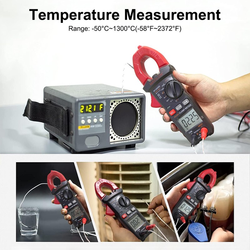 Digital Clamp Meter, Multimeter 6000Counts Volt Meter Auto-ranging Measures AC/DC