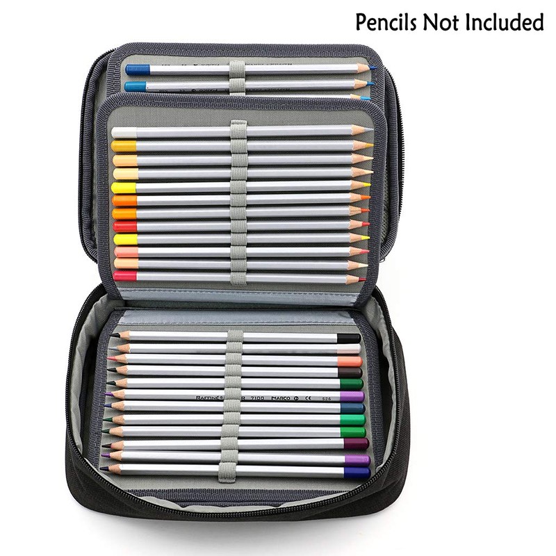 IGNPION Large Pen Pencil Case Stationery Pouch Bag Case for