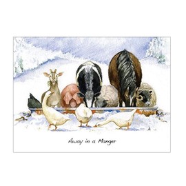 Charity Christmas Cards (PHB-J30) Away in a Manger - Sold in Aid of Combined Charities Christmas Cards Association - Pack of 5 Cards & Envelopes (1 Design)