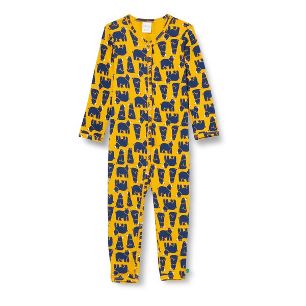 Fred's World by Green Cotton Baby Boys' Bear Bodysuit, Mango