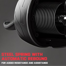 Upgraded and Widened Ab Roller Wheel with Knee Pad Mat,Automatic Rebound Abdominal Wheel Abs Workout Equipment,Home Gym Equipment,No Noise Ab Wheel for Men&Women Abdominal-Red