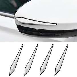 DUSCOKE 4PCS Car Door Edge Guard Protector, Self-Adhesive Vehicle Rearview Mirror Anti-Collision Strip, PVC Anti-Scratch Bumper Trim Guard, Universal Auto Body Accessory for Car SUV Truck (White)