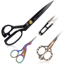 BIHRTC Professional Dressmaking Scissors Stork Scissors Tailor Scissors Sharp Dressmaker Fabric Sewing Shears 9 inch Scissor for Cloth Tailoring Altering Leather