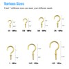 Cup Screw Hooks for Hanging, DYWISHKEY 136PCS 7 Sizes Cup