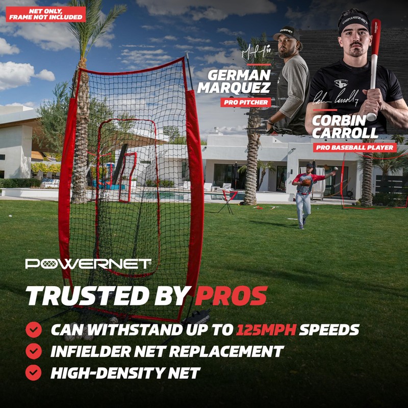 PowerNet 4x7 FT Portable Infielder Training NET ONLY, Softball &