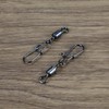 Piscorush 50/100Pcs Rolling Fishing Swivels with Clips Set Rolling Swivel