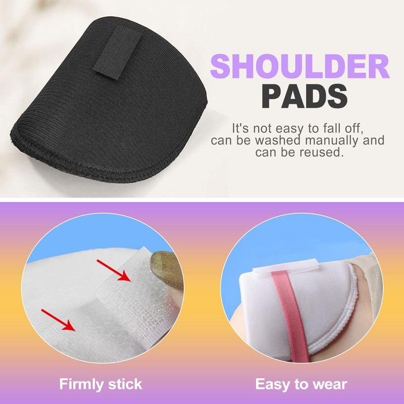 ZeriLion 3 Pairs Hook and Loop Shoulder Pads for Women