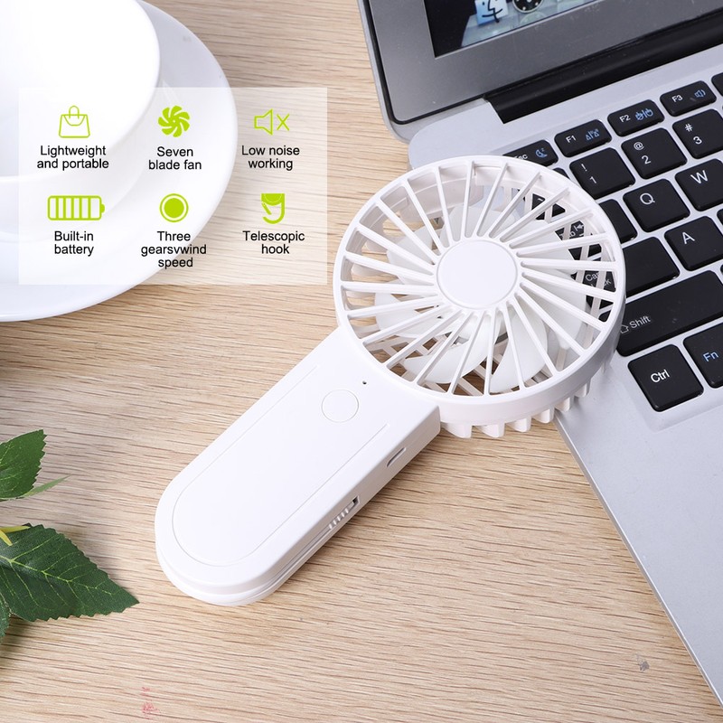 Mini Handheld Fan Telescopic Hook Fan USB Charging for Travel