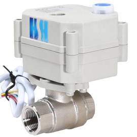 HSH-Flo 1/4 inch NPT 2 Way 9-24VAC/DC Stainless Steel 304 Normally Closed Electrical Position Feedback On/Off Motorized Ball Valve