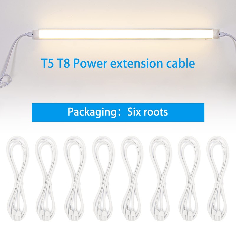 T5 T8 Led Double Ended 3 Pin Light Cable Wire