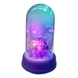 KH Rosa Eterna Encapsulada Led Regalo Dama Mujer Mamá Novia Oso