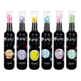 J.H Company Set De 6 Mini Marcatextos Color Pastel Forma Botella Planeta