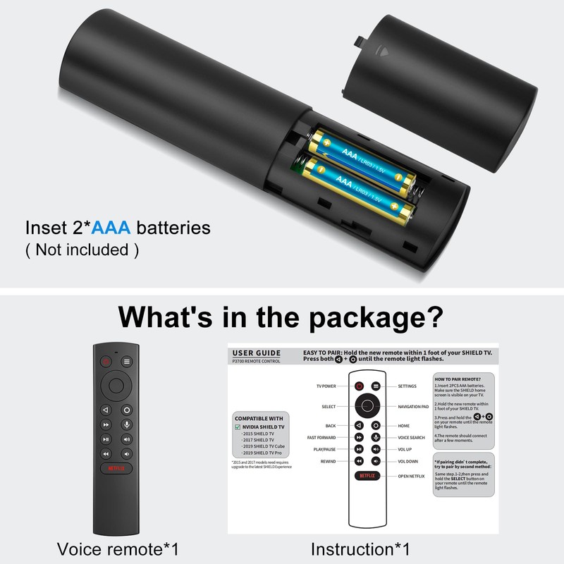 Voice Replacement Remote Control for NVIDIA Shield TV and NVIDIA