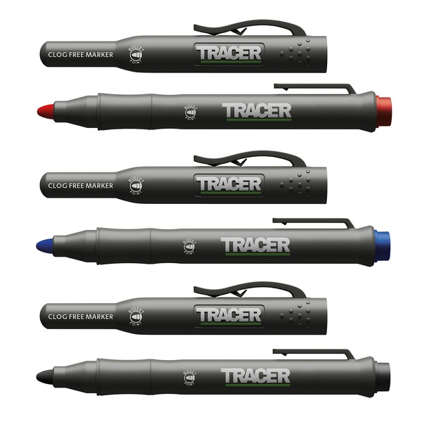 TRACER Clog-Free Construction Marker Kit with TRACER Site Holster (All-Purpose