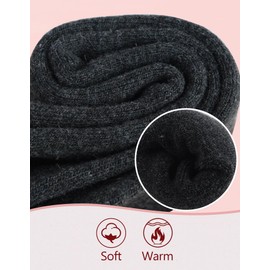 SIMIYA 3 Pairs Merino Wool Socks Women, 30CM Knee High Thick Long Boot Extra Warm Thermal Winter Hiking Hunting Calf Sock