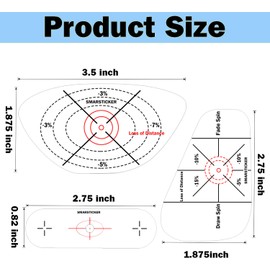 SMARSTICKER Golf Driver Blue Impact Tape Set Labels Standard Self-Teaching Sweet Spot Target Sticker Training Aids Tape Wood Iron Ball Hitting Recorder for Swing Practice (300)