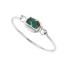 LUSTRE AND LIGHT 15.5x8mm Natural Raw Chrysocolla Twister Bangle Bracelet