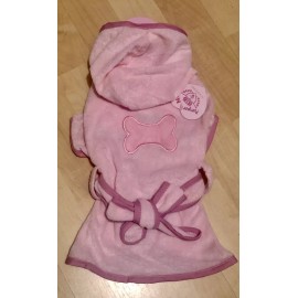 Pamper Me Pet NEW Pamper Me Pet Hooded Terry Dog Robe Pink - Small