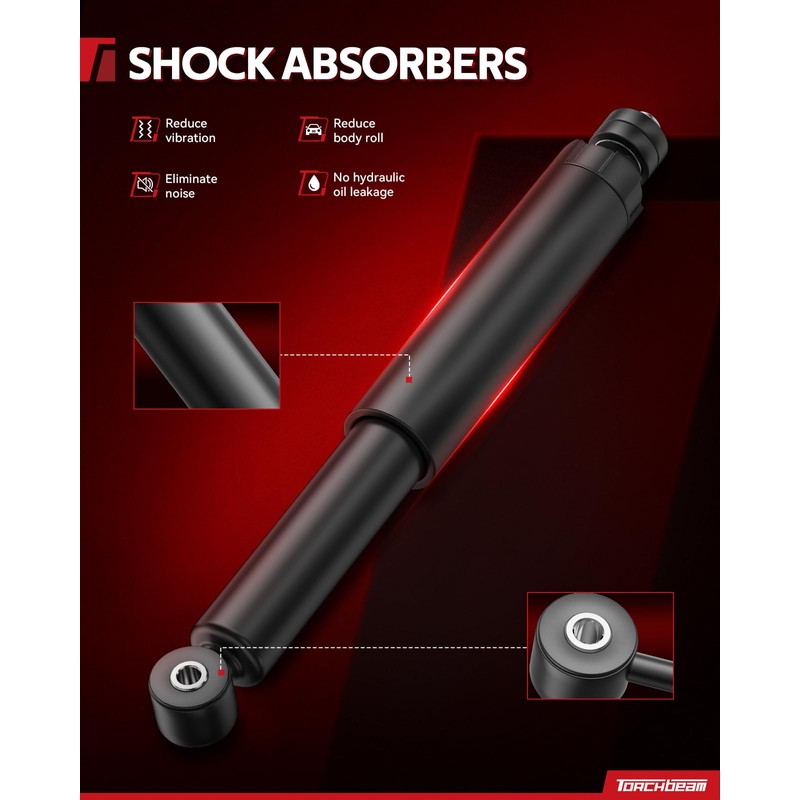 Torchbeam 4pcs Suspension Struts Shocks Complete Assembly for Ram 1500