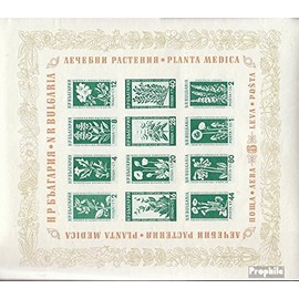 Bulgaria block4 (complete.issue.) unmounted mint/never hinged ** MNH 1953 Mountain flowers and Medicinal Plants (Stamps for collectors) plants/mushrooms