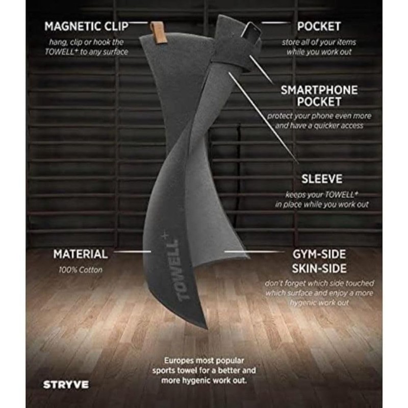 STRYVE Unisex Platinum Grey Towell, One Size, Platinum grey