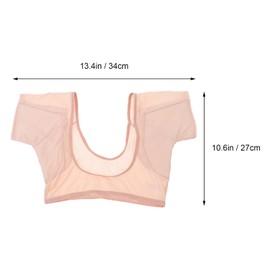 ARTIBETTER 1 Pcs Women Sweat Guard Underwear Vest Built- in Armpit Sweat Pad Reusable Washable Sweat Underwear for Daily Work Sports (Beige, M)